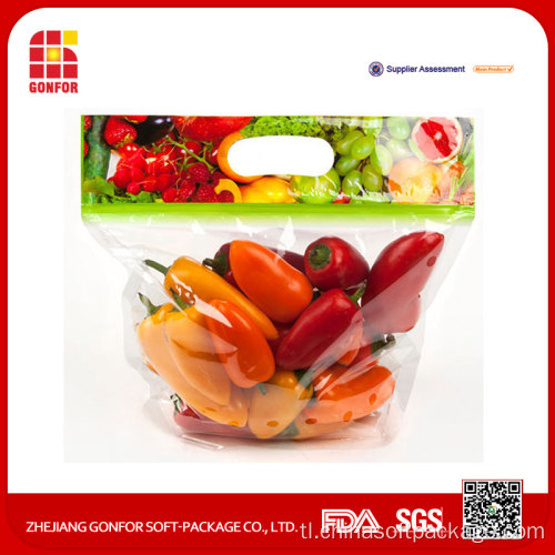 Slide zipper bag para sa prutas at gulay packaging